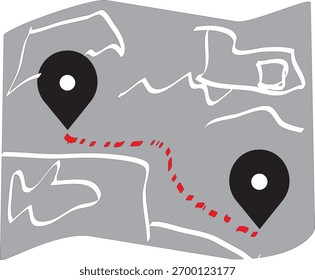 Buscar ubicación o diseño de icono de selección de mapa 
