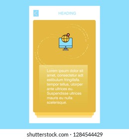 FInd location mobile vertical banner design design. Vector