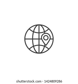 Find location Vector Illustration, outline sign