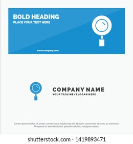 Find, Magnifier, Magnifying, Search SOlid Icon Website Banner and Business Logo Template
