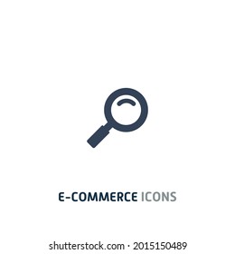 find, magnify blue flat Icon, e commerce Icon, For Web, App, And Presentation. Eps 10