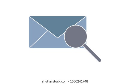 Find, mail, message, search icon vector illustration.