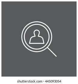 Find man icon, vector