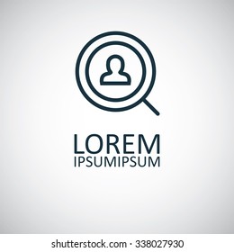 find man outline, thin, flat, digital icon for web and mobile