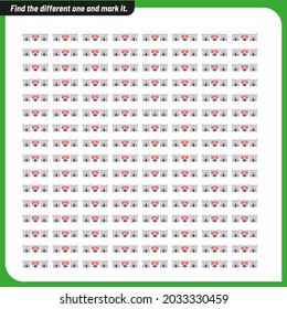 Find and mark the different one