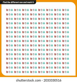 Find and mark the different one