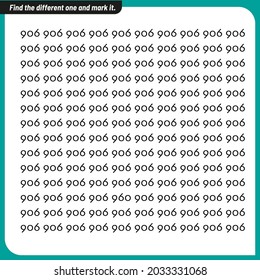 Find and mark the different one