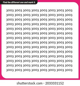 Find and mark the different one