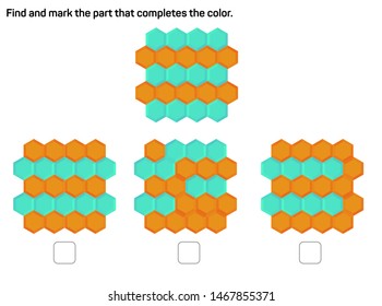 Find and mark the part that completes the color.