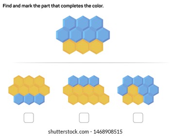 Find and mark the part that completes the color.