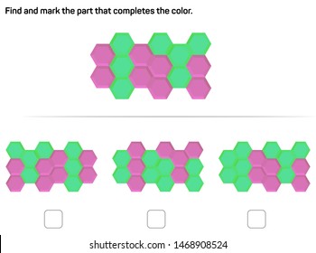 Find and mark the part that completes the color.