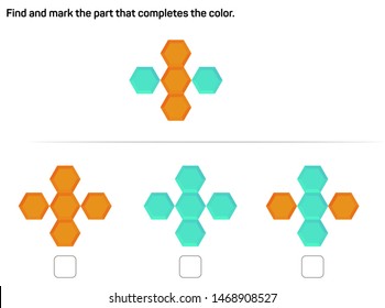 Find and mark the part that completes the color.