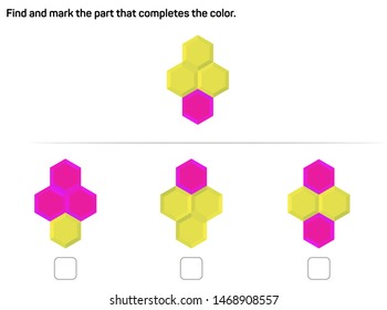 Find and mark the part that completes the color.
