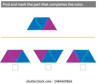 Find and mark the part that completes the color.