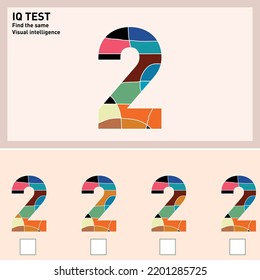 Find and mark the same shape. Brain questions - IQ TEST, Visual intelligence questions