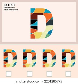 Find and mark the same shape. Brain questions - IQ TEST, Visual intelligence questions