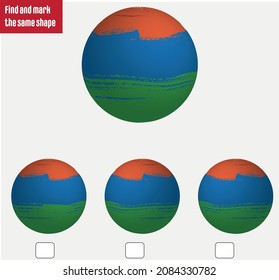 Find and mark the same shape. IQ Test intelligence questions