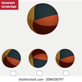 Find and mark the same shape. IQ Test intelligence questions