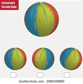 Find and mark the same shape. IQ Test intelligence questions