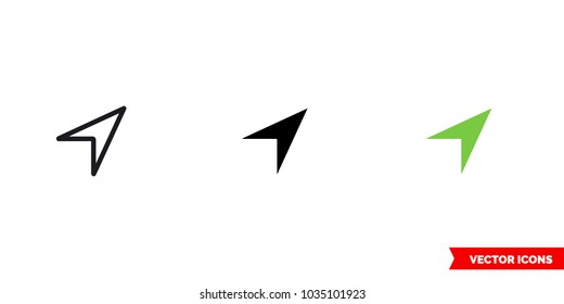 Find Me Icon Of 3 Types: Color, Black And White, Outline. Isolated Vector Sign Symbol.