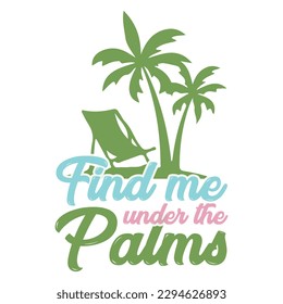 Find me under the palms with retro color