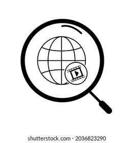 buscar diseño de icono de medios, diseño de ilustración vectorial.