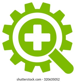 Find Medical Technology vector icon. Style is flat symbol, eco green color, rounded angles, white background.