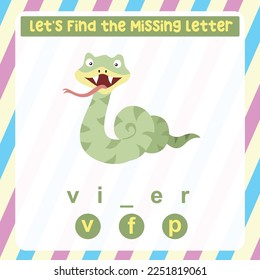 Find the missing letter animal urial worksheet for kids learning insects in English. Educational alphabetic game. Printable worksheet for preschool.  Spelling and writing practise page for children. 