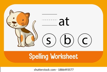 Find missing letter with cat illustration