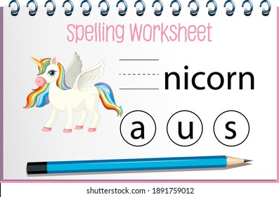 Suchen Sie den fehlenden Brief mit einfarbiger Illustration