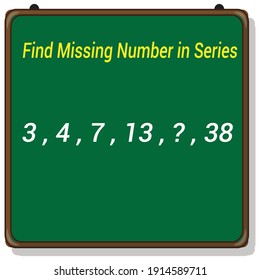 find missing number in series. Mathematics education game.