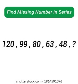encontrar el número que falta en la serie. Juego de educación matemática.