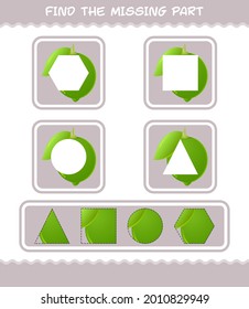 Find the missing parts of cartoon lime. Searching game. Educational game for pre shool years kids and toddlers