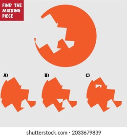 Find the missing piece. Visual intelligence questions. IQ test.