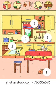 Find missing pieces.Puzzle education game for children.