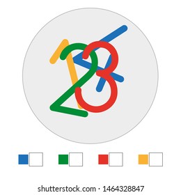 Find the mixed colored numbers. Write down.