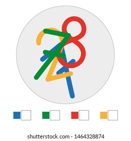 Find the mixed colored numbers. Write down.