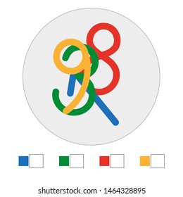 Find the mixed colored numbers. Write down.