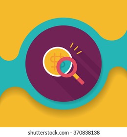 find money flat icon with long shadow,eps10