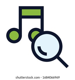 Find Music. Simple Vector Color Icon.