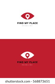 Find my place logo template.