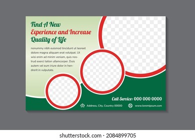 find a new experience and  increase quality of life banner template, horizontal advertising business banner layout template gradient design, clean abstract cover header background for website design