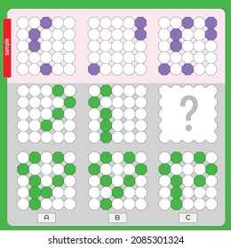 Find the next shape by looking at the example, Intelligence questions, Visual intelligence