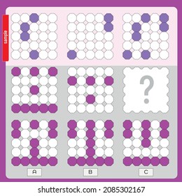 Find the next shape by looking at the example, Intelligence questions, Visual intelligence