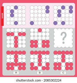 Find the next shape by looking at the example, Intelligence questions, Visual intelligence
