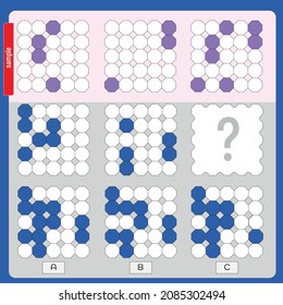 Find the next shape by looking at the example, Intelligence questions, Visual intelligence