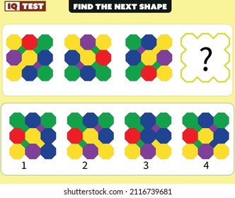 Find the next shape, Visual intelligence questions. IQ Test Intelligence question