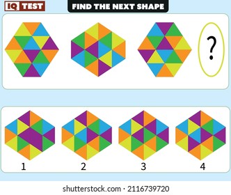 Find the next shape, Visual intelligence questions. IQ Test Intelligence question