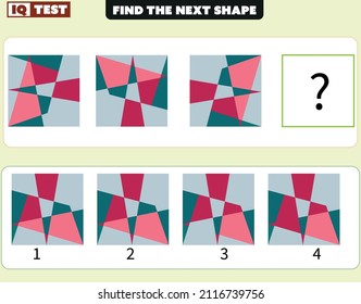 Find the next shape, Visual intelligence questions. IQ Test Intelligence question