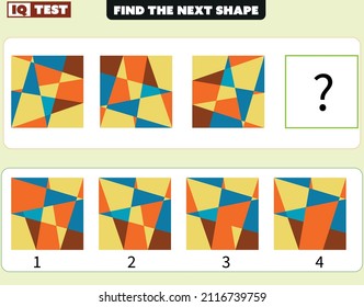 Find the next shape, Visual intelligence questions. IQ Test Intelligence question